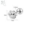 ZS 1 PC Punk Gothic Skull Stud Earring For Men Women Spider Snake Earrings Ear Studs Cartilage Helix Lobe Piercing Jewelry 16G