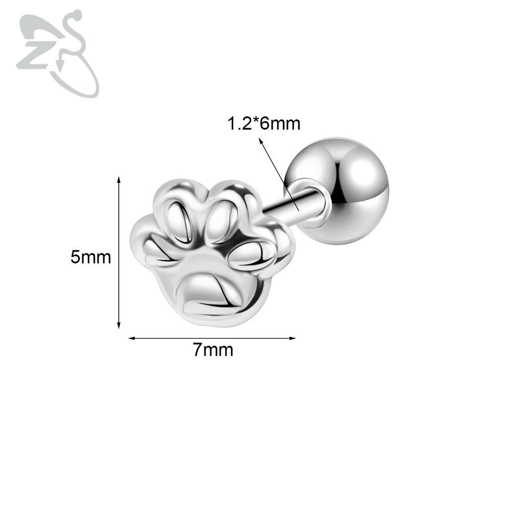ZS 1 PC Punk Gothic Skull Stud Earring For Men Women Spider Snake Earrings Ear Studs Cartilage Helix Lobe Piercing Jewelry 16G