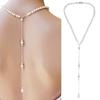Backdrop Necklace Long Body Chain Pendant Backless Dress Decor for Women Girls