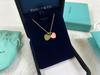 Collar con Colgante de Corazón de Plata de Ley 925 para Mujer Familia T con Diamantes y Esmalte, Cadena Clavicular Azul Clásico, Colgante para Mejor Amiga