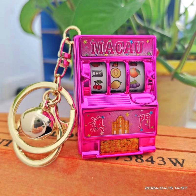 Mini Fruit Slot Machine Keychain: Fun Mixed Bag Pendant for All