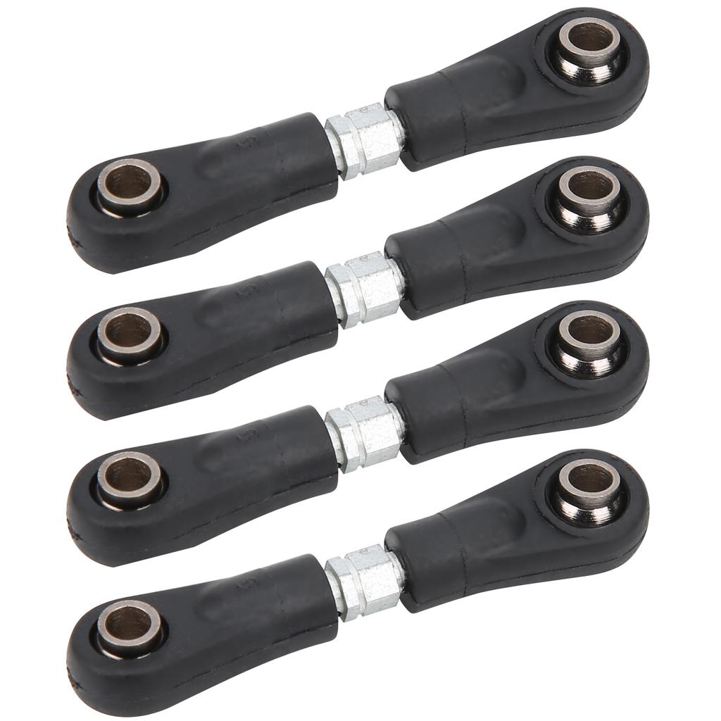 4Pcs Steering Tie Rod Set Black Metal for 1\10 RC Flat Car Replacement Accessories(4250mm )