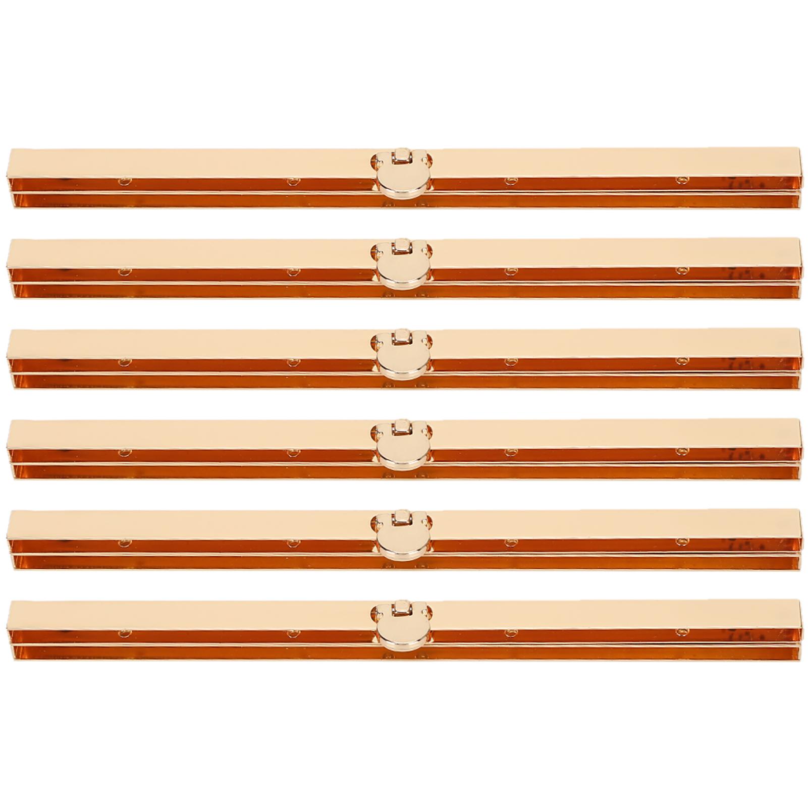 

6 шт. Металлический кошелек с рамкой, прямая боковая сумка, принадлежности, фурнитура, железные аксессуары, легкий вес, 19 см, золотистый