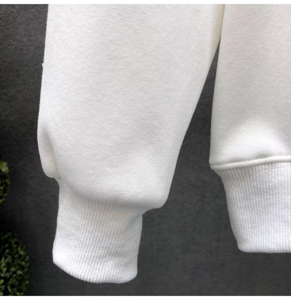 Hong Kong-Style Men's Retro Streetwear Solid Color Half-Zip Long Sleeve Hoodie