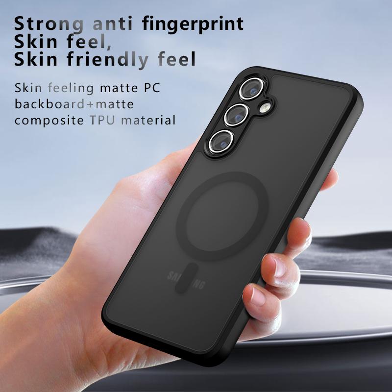 Für Samsung Galaxy S24 S23 S21 Plus Ultra FE Hülle Magsafe Sturzsicher Eingebauter Airbag Ecke Nicht vergilbendes Material Weiche Hülle