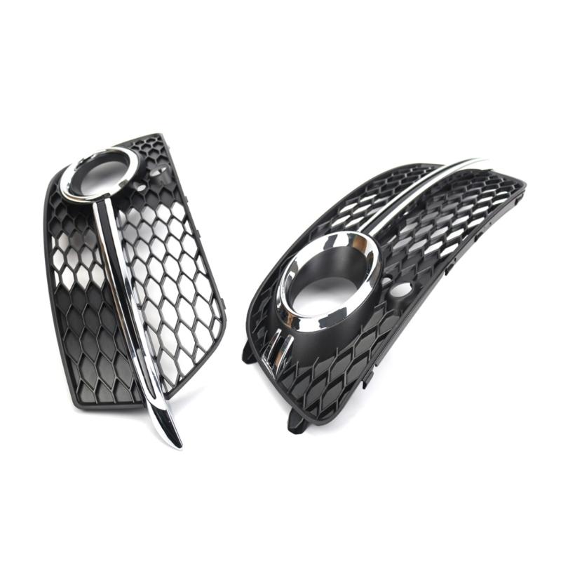 Professional Front Bumper Fog Light Grill Grille Cover Trim Car Spare Part Compact-size Suitable for Q5 S-Line 13-16