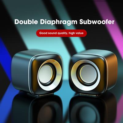 Computerlautsprecher Stereo-Lautsprecher mit tiefem Bass für PC-Laptops Lautsprecher Musik-Player Subwoofer Multimedia