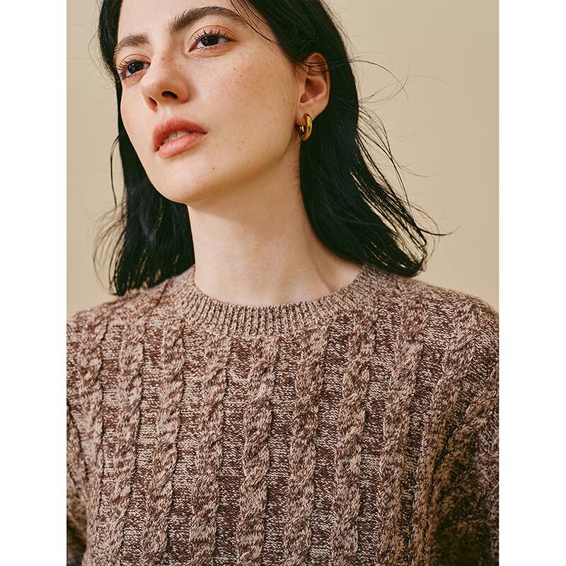 

Женский меланжевый свитер крупной вязки от Inman L