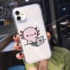 Axolotl Boba Milk Tea Hoodies Korean Style Phone Case iPhone 14 13 12 11 Pro Max X Xs Max XR SE2 8 7 6 Plus Fundas Cartoon Cover