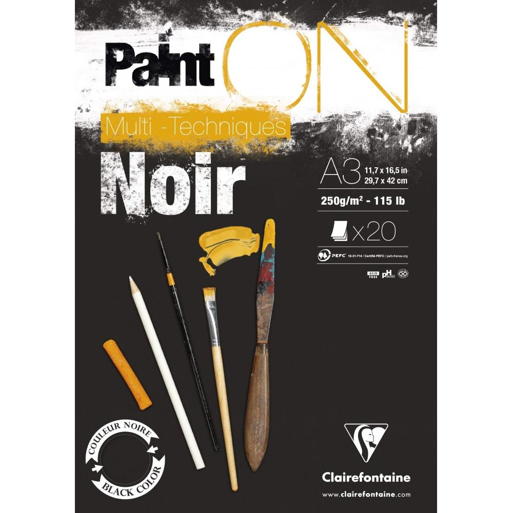 

A3 Iso9706 ClairefOntaine Paint On Pad черный 20 листов 250 г Бумага для смешанных медиа Сертифицированный PEFC