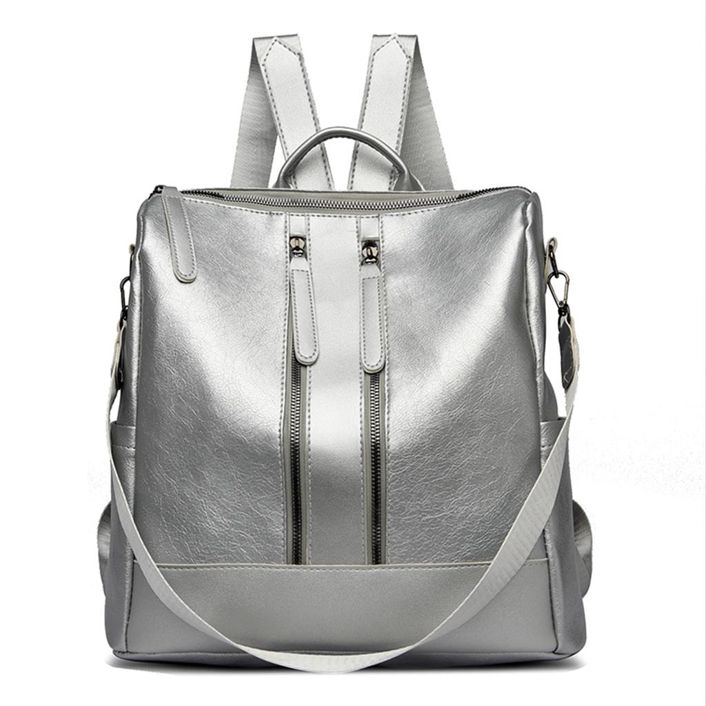 Women Versatile Backpack - Spacious PU Leather School Bag with Adjustable Straps Multiple Pockets for College Work shoulder bag