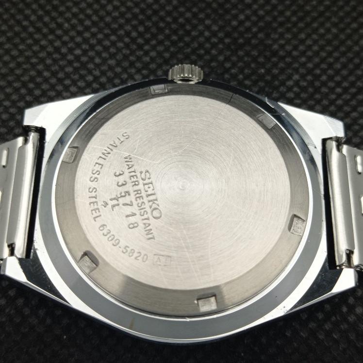 REFURBISHED VINTAGE SEIKO 5 AUTO 6309A JAPAN MENS D/D BLUE WATCH 565c-a266352-4