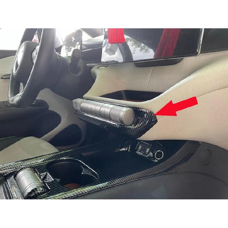 For BYD Dolphin Atto 2 EA1   Car Accessories Carbon Fiber Style Air Conditioner Switch Cover Frame