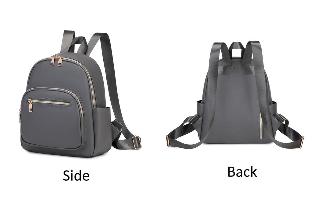 Mini PU Back Large Perfect for Cute Gray [JIANLINST] Women's Backpack, Leather, Small, Popular, Stylish, Zipper, Capacity, Waterproof, Lightweight,