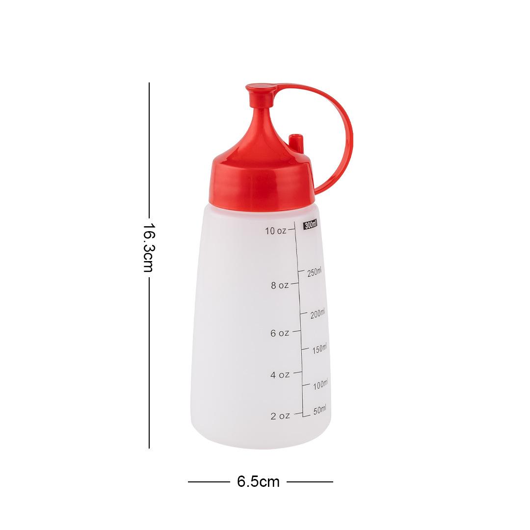 

1PCS Thickened Squeeze Bottles For Sauce With Measurement Marks Condiment Dispenser For Ketchup Salad Dressing Honey Tight Letter