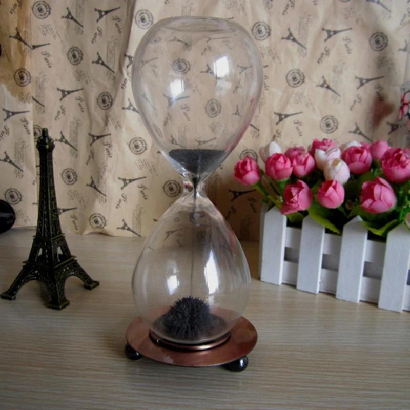 Hand-Blown Hourglass Creative Magnetic Sand Timer Clock, Home Decoration Crafts, Valentine's Day Present