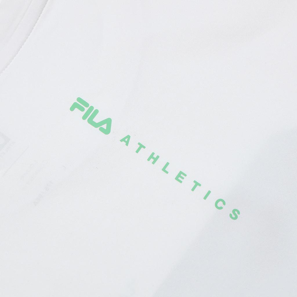 FILA Fitness Series Sun Protection Basic Fitness Printed Knit Round Neck Short Sleeve T-Shirt Men Tops Starlight-White A11M421118FWT