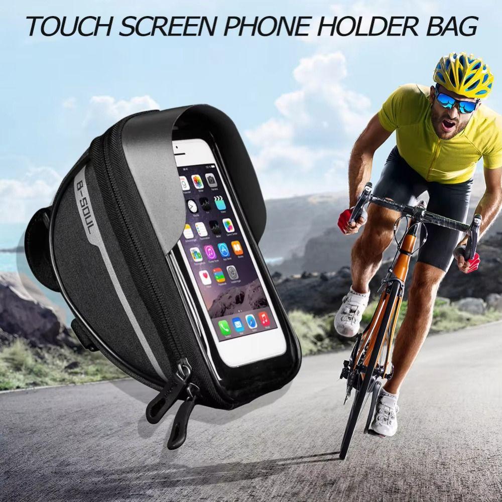 Waterproof MTB Tube Handlebar Bag 6.5 Inch Bicycle Handlebar Phone Bag Front Top Tube Bike Bag