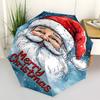 1pc Merry Christmas! Automatic Opening/Closing Umbrella with Portable Tri-Fold Design, 8-Bone Iron Frame, Outdoor for Fans, Travelers, Everyday Use, F