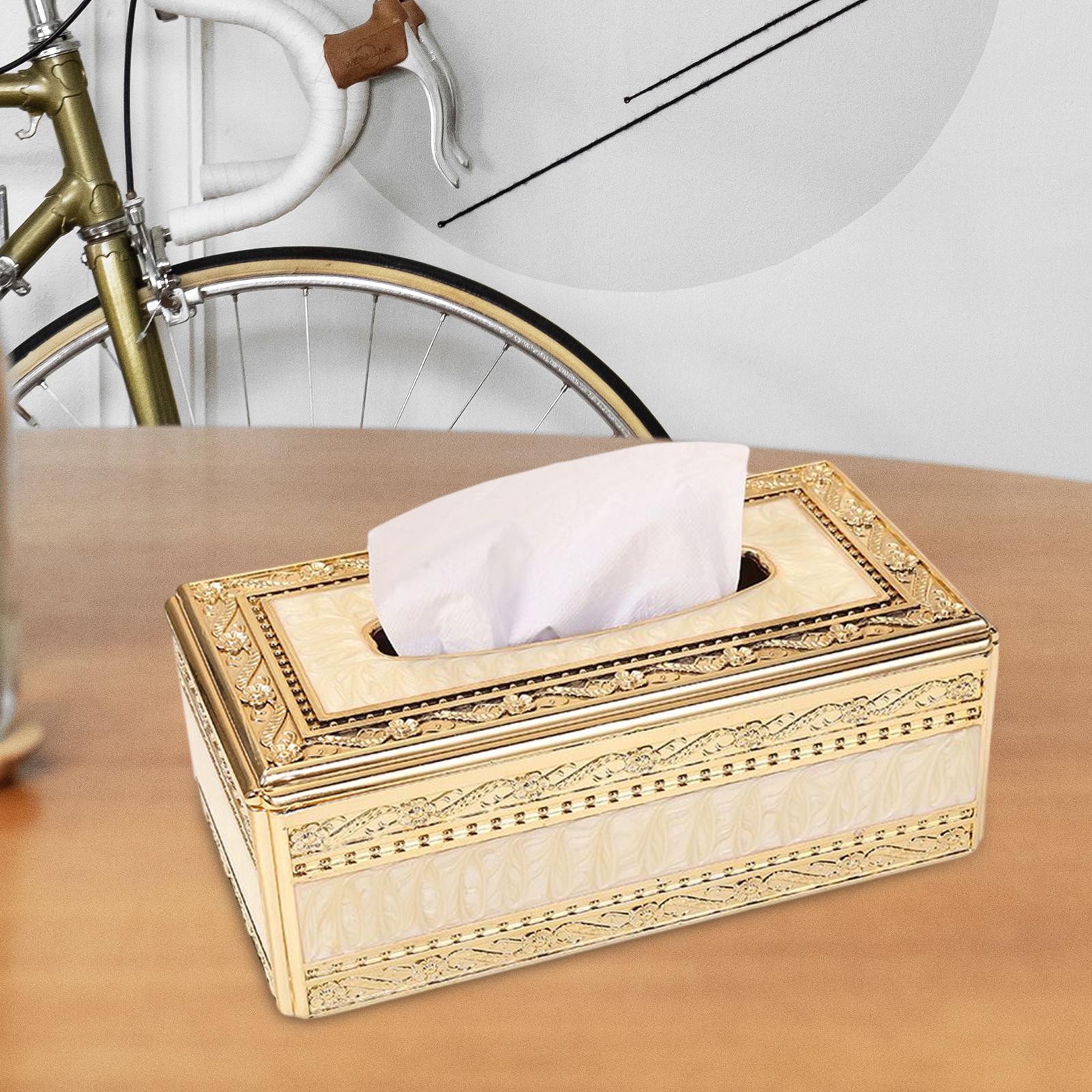 Tissue Box Cover Napkin Paper Holder Case Napkin Storage Box for Office Home