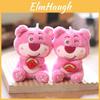 Adorable Pink Strawberry Bear Plush Keychain Soft And Cute Toy For Bag Or Purse Decoration