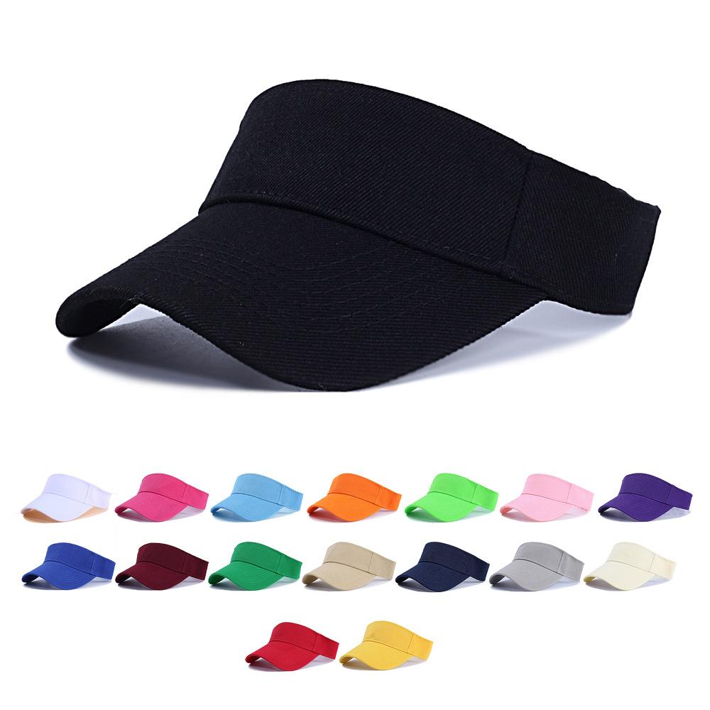 Summer Visors Denim Women Outdoor Sports Sun Baseball Cap Hat Golf Hiking Tennis Running Adjustable Sunscreen Caps Red