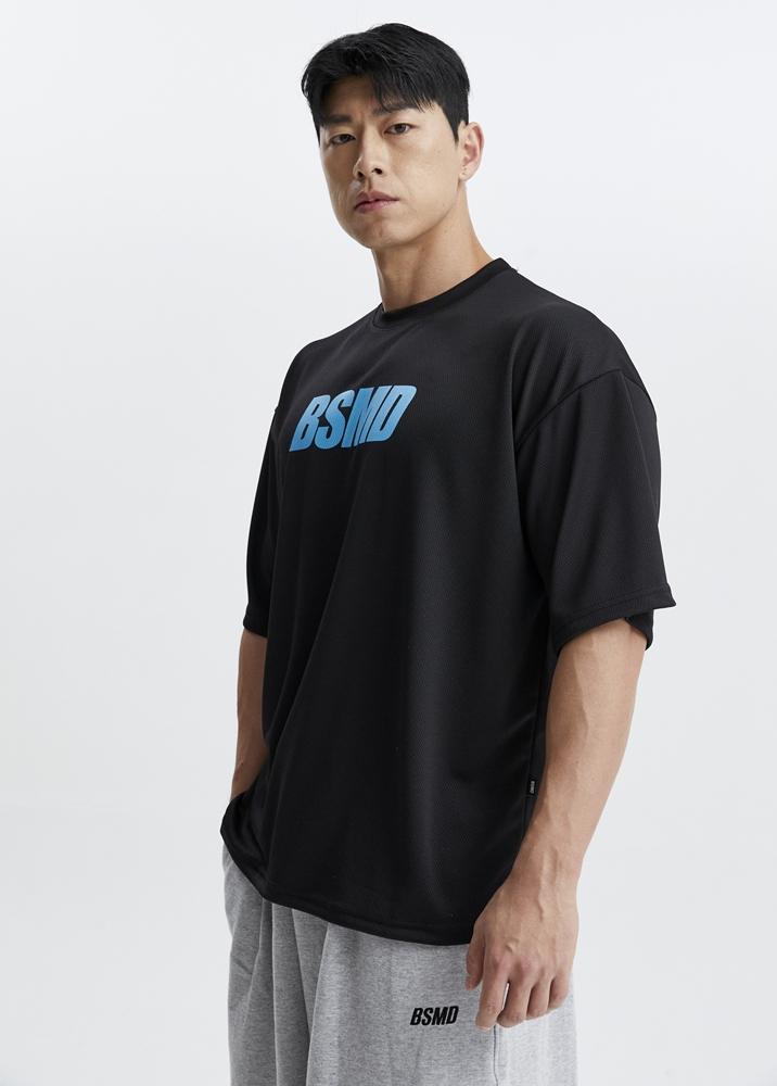 Biseuteumodeu Main Logo Functional Mesh Oversized Short Sleeve T-Shirt