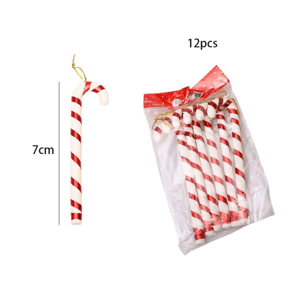 Hanging Decoration Holiday Decoration Candy Wand Christmas Pendant Decorative Crutch Candy Crutch