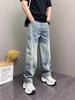 2025 Autumn High Street Loose Straight-Leg Jeans: Versatile Washed Punk Trousers