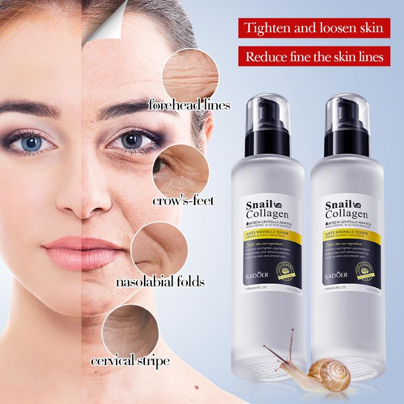 

SADOER Snail Collagen Anti-Wrinkle Toner Укрепляющая и увлажняющая вода