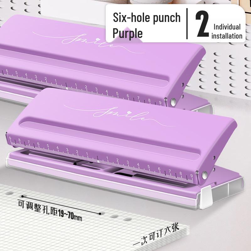 Punching Machine 9170: A6 Loose-leaf Six-hole Planner and File Round Hole Puncher
