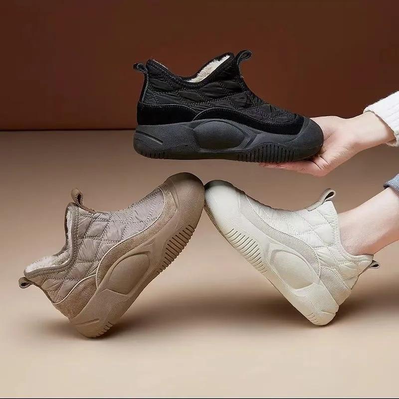 Fashion Ladies Shoes 2024 Hot Sale Ankle Women's Boots Fashion Round Toe Casual Boots Women Winter Plus Velvet Keep Warm Shoes for Women