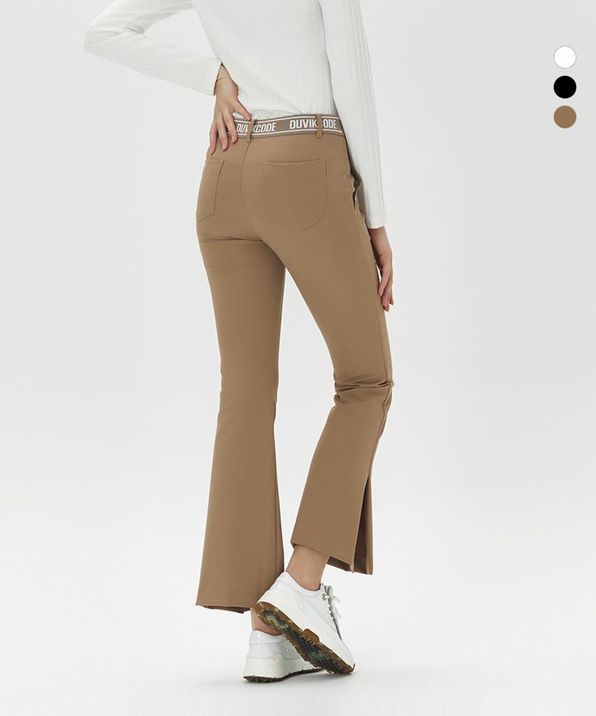 DUVIK Women'S Side Slit Semi-Bootcut Pants De3Wpt361
