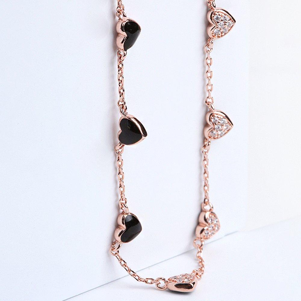 [Luvre Paris] Charlotte Heart Reversible Necklace in Pink Gold