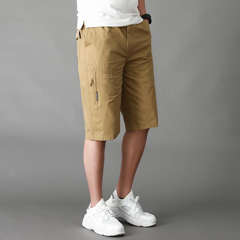 Men's Mid-Length Cotton Shorts - Loose, Breathable, Large Size Summer Wear