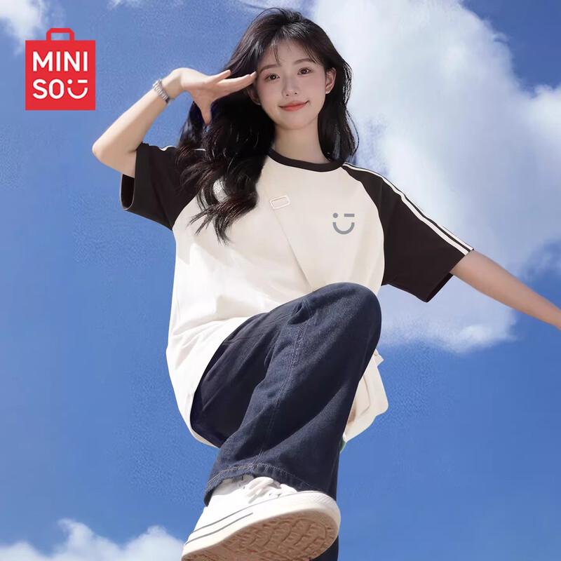 

Женская хлопковая футболка с коротким рукавом свободного кроя MINISO 2XL