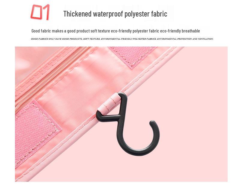 Large Capacity Waterproof Travel Hanging Wash Bag with Dry/Wet Separation