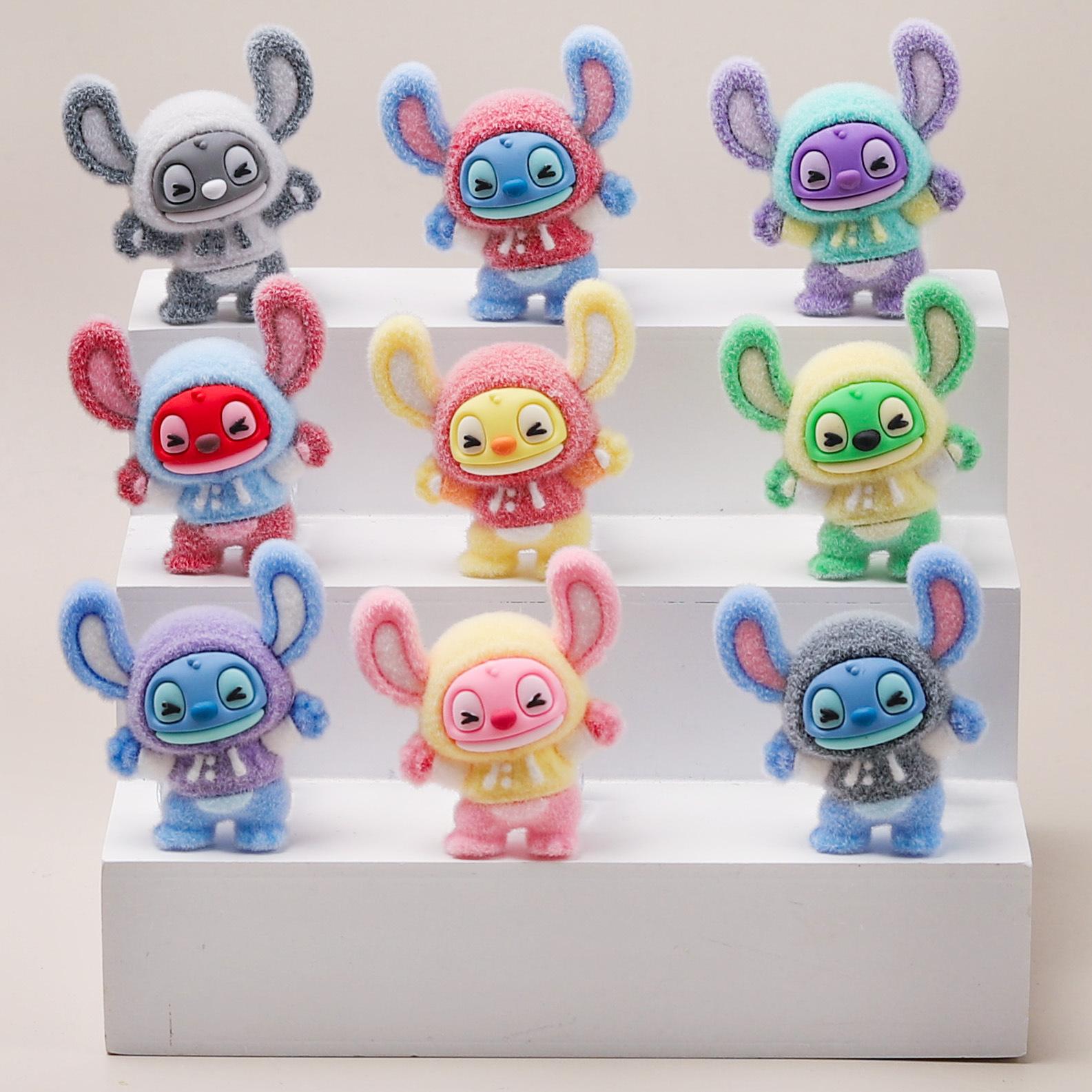 9 шт./комплект Фигурка Стича для уличных танцев Мультяшная фигурка Декорация для рабочего стола Модель Украшения Игрушки Для Девочек Мальчиков Подарок