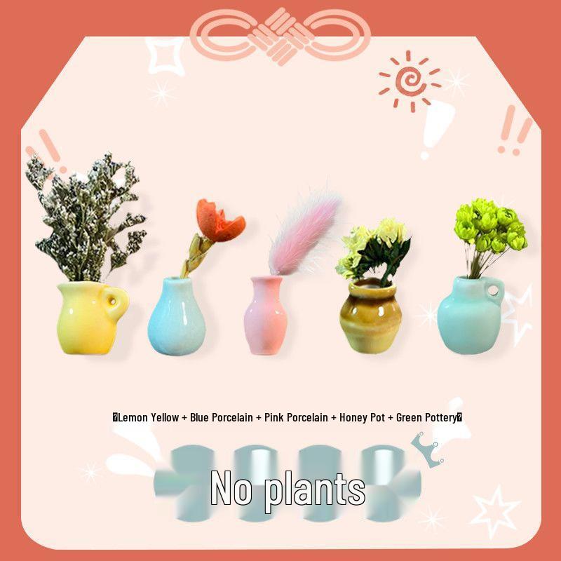 Handmade 3D Ceramic Vase Magnet for Hydroponic Plants & Flowers