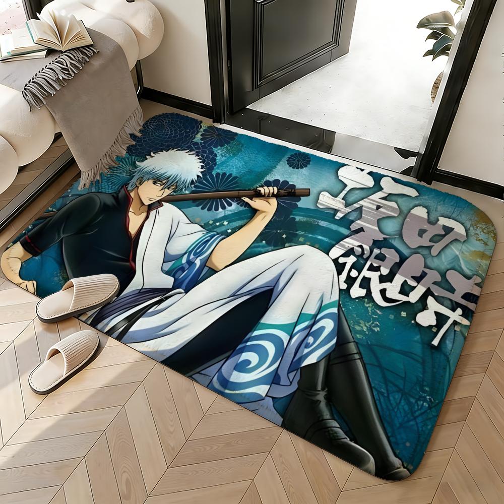 Soft Absorbent Non-Slip Rug Anime Gin Tama Floor Mat Home Decor Doormat Bedroom Floor Mat Shower Carpet