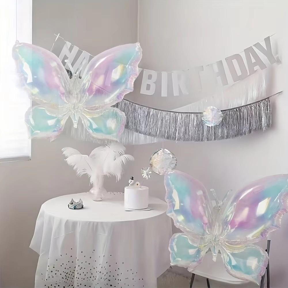 Transparent Butterfly Balloons Gradient Photo Props Aluminum Film Balloons Birthday Party Supplies Atmosphere Balloons