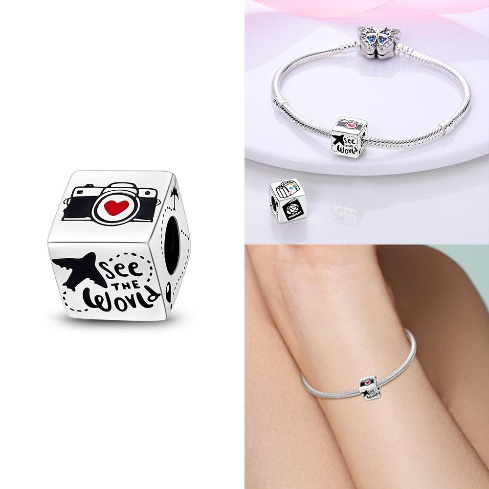 Authentischer Kupfer Eiffelturm Pyramide Reise Länderflagge Anhänger Kompatibel Mit Armbändern Halsketten Perlen Anhänger Damen DIY Schmuck