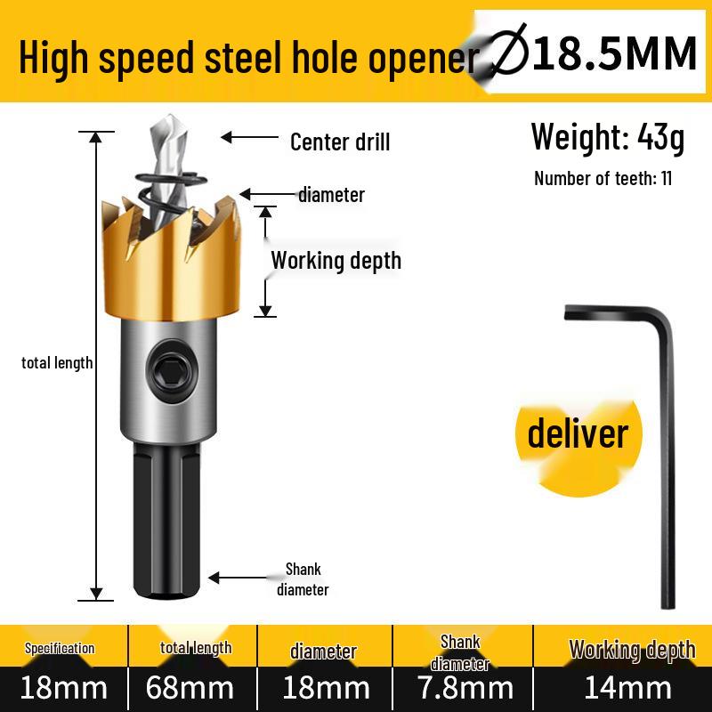 Hochgeschwindigkeits-Lochsäge aus Edelstahl & Metall-Aufbohrbohrer
