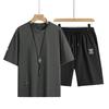 Men's Plus Size Casual Summer Set: Cotton Thin Short-Sleeve T-shirt & Shorts Sportswear