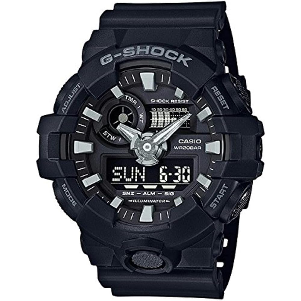 Casio G-Shock GA-700-1B Analog Digital Men s Watch All Black 200m Water Resistant Date and Day Display