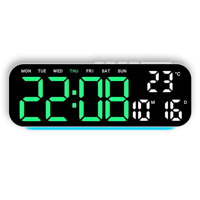 Home Decoration Electronic Clock Multifunctional Hotel Table Clock Atmosphere Light Alarm Clock RGB Color Changing Night Light Table Clock