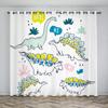 Cartoon Style Ctue Dinosaur Thin Shading Decorative Piece Dinor Children Window Drapes For Living Space Bedroom Space Decor