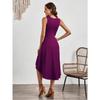 IHUASU Summer Women's Summer Fashion Sleeveless Solid Color A-line Crepe Mid-dress