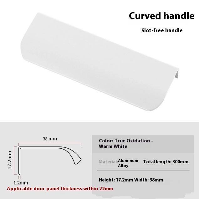 Verborgene Metall-Schubladengriffe, Moderne Schrankbeschläge für Kleiderschrank und Schubladen, 8 cm - 50 cm