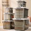Jiadu Transparent Storage Box for Home And Car Use, Large Plastic Container for Clothes, Toys, And Organizatio
